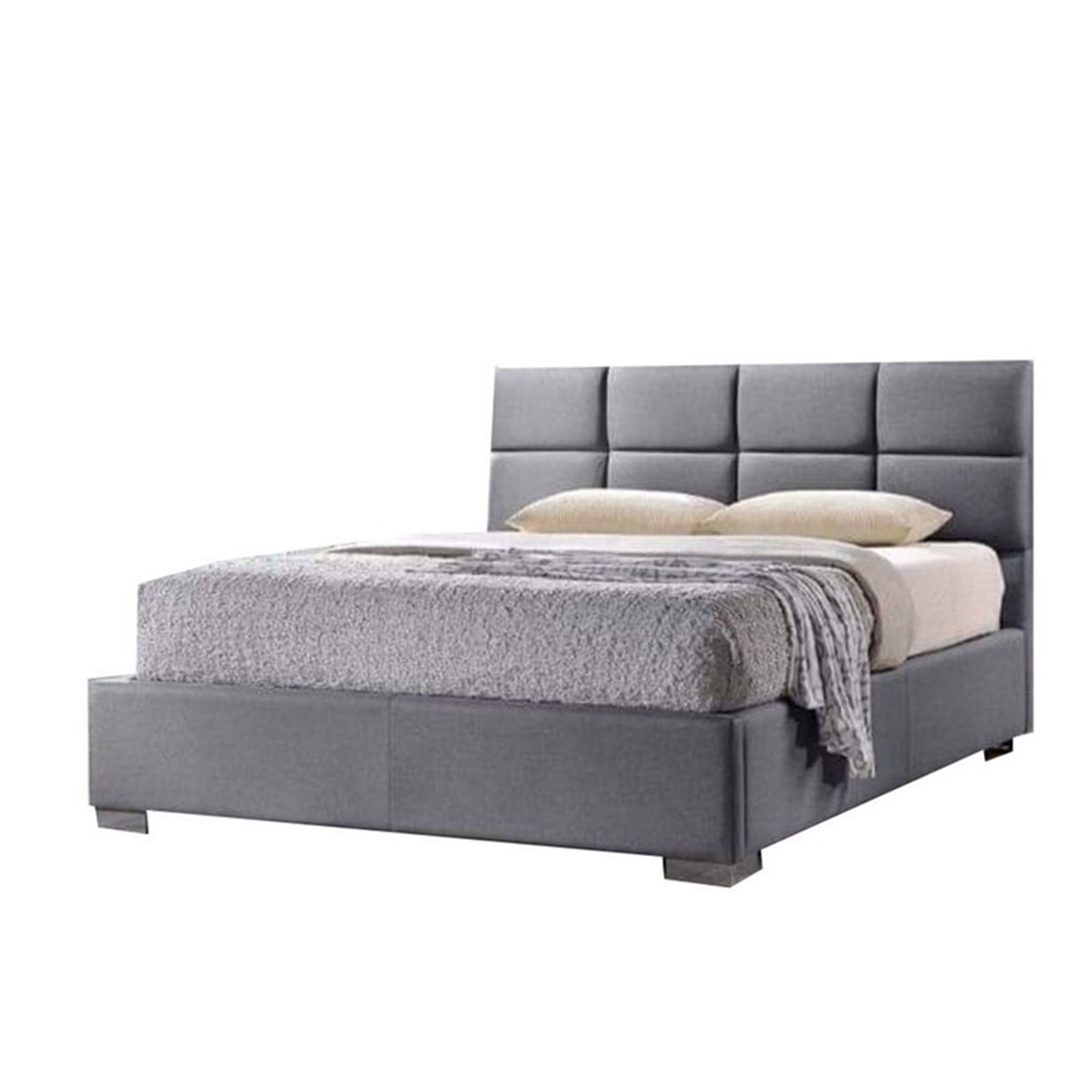 In House | Las Palmas Bed Frame Velvet Grey 200x180