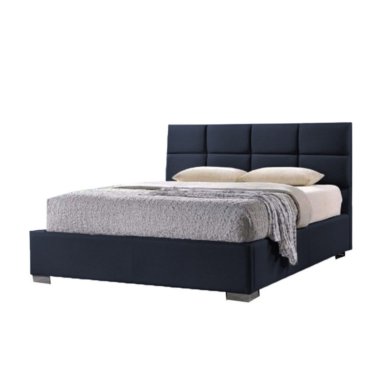 In House | Las Palmas Bed Frame Velvet Dark Grey 200x180