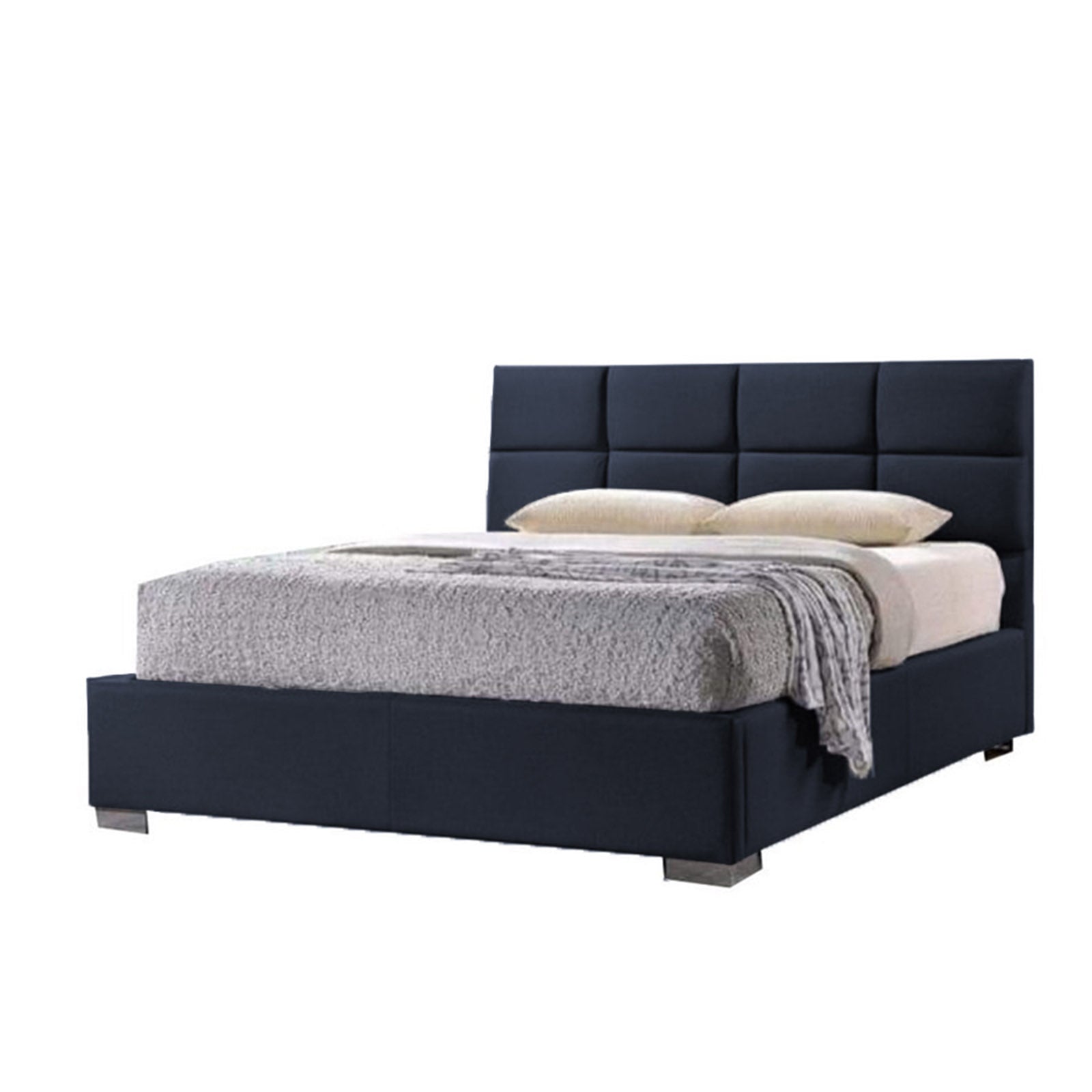 In House | Las Palmas Bed Frame Velvet Dark Grey 200x150