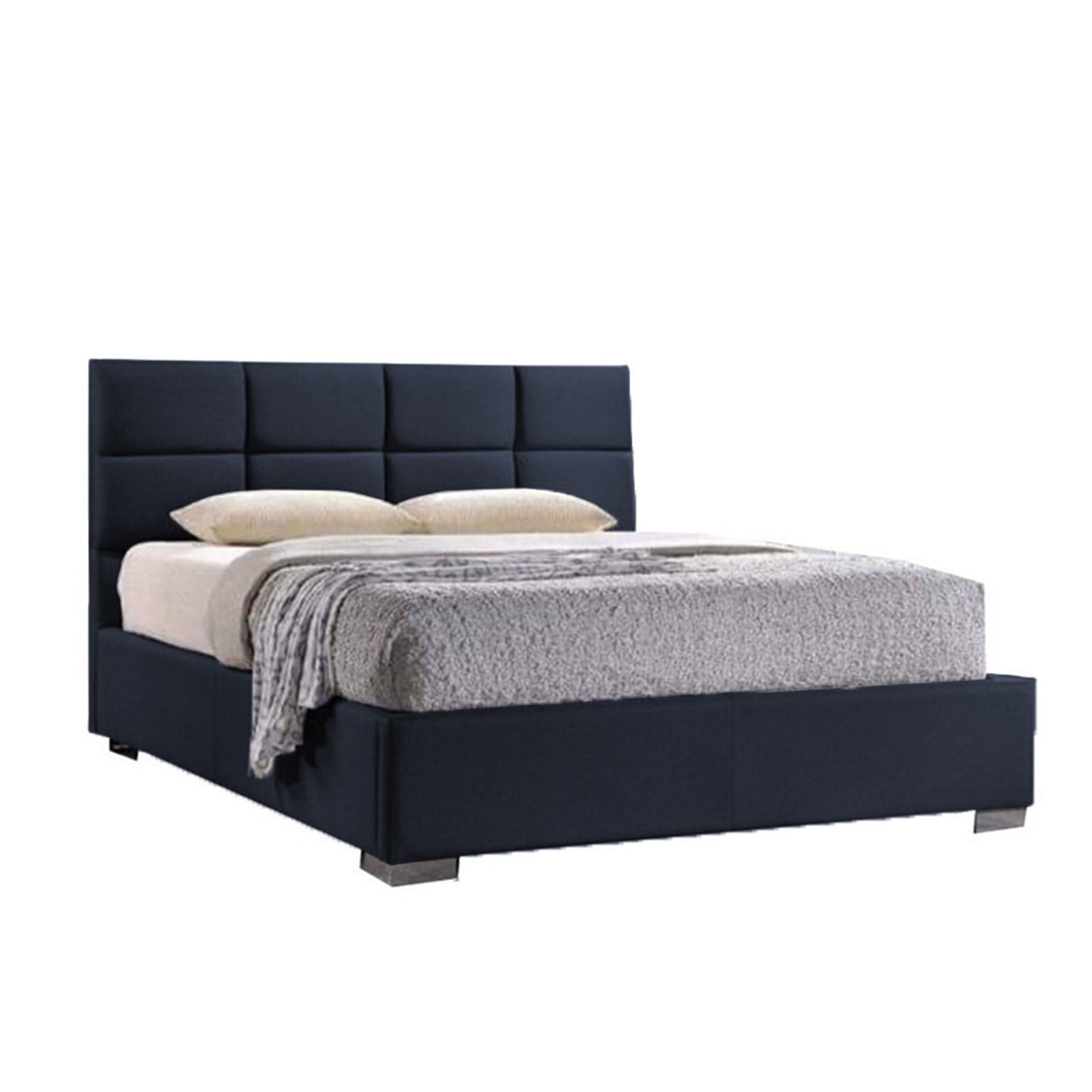 In House | Las Palmas Bed Frame Velvet Dark Grey 200x140
