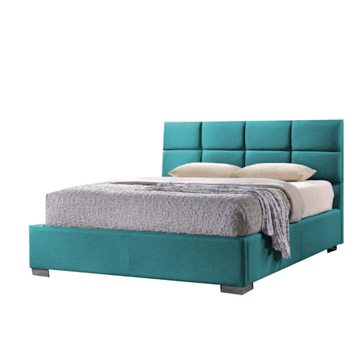 In House | Las Palmas Bed Frame Velvet Turquoise 200x200