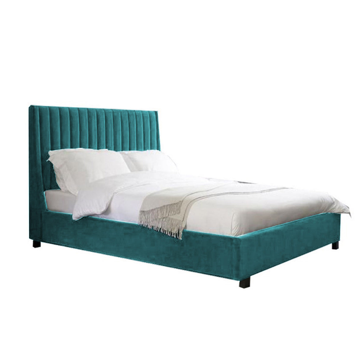 In House | Latiso Bed Frame Velvet Turquoise 200x200