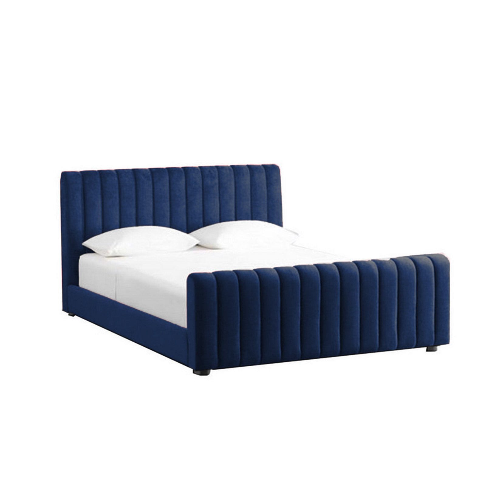 In House | Lombardia Bed Frame Velvet Dark Blue 200x200