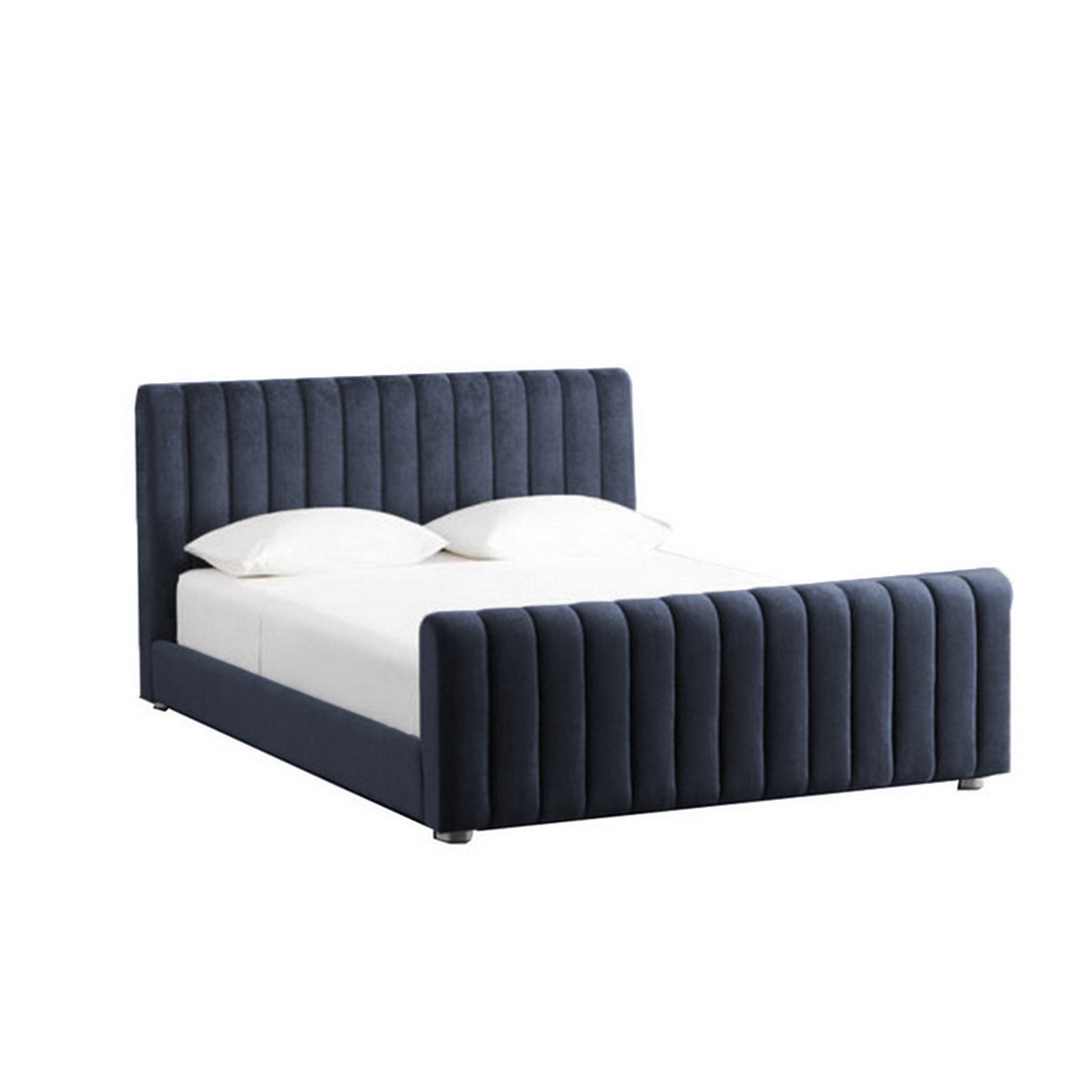 In House | Lombardia Bed Frame Velvet Dark Grey 200x100