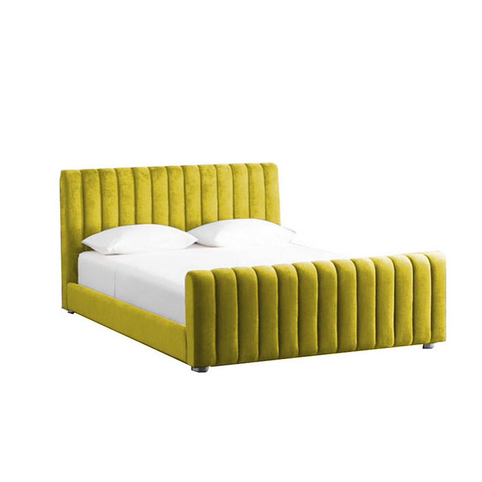 In House | Lombardia Bed Frame Velvet Gold 200x200