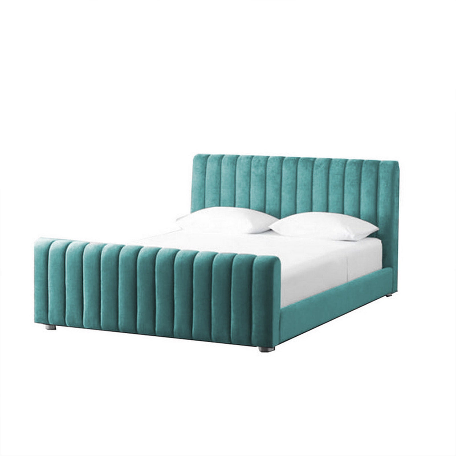 In House | Lombardia Bed Frame Velvet Turquoise 200x200