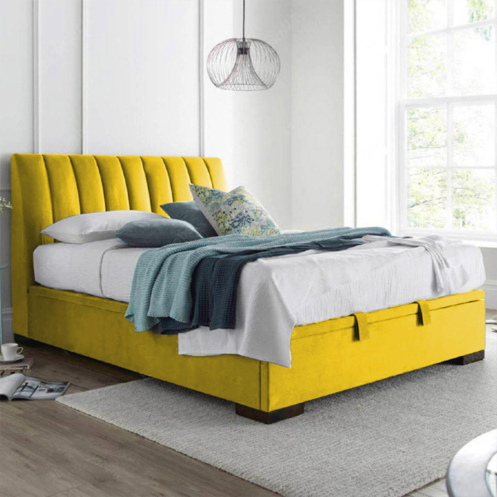 In House | Martos Bed Frame Velvet Gold 200x140