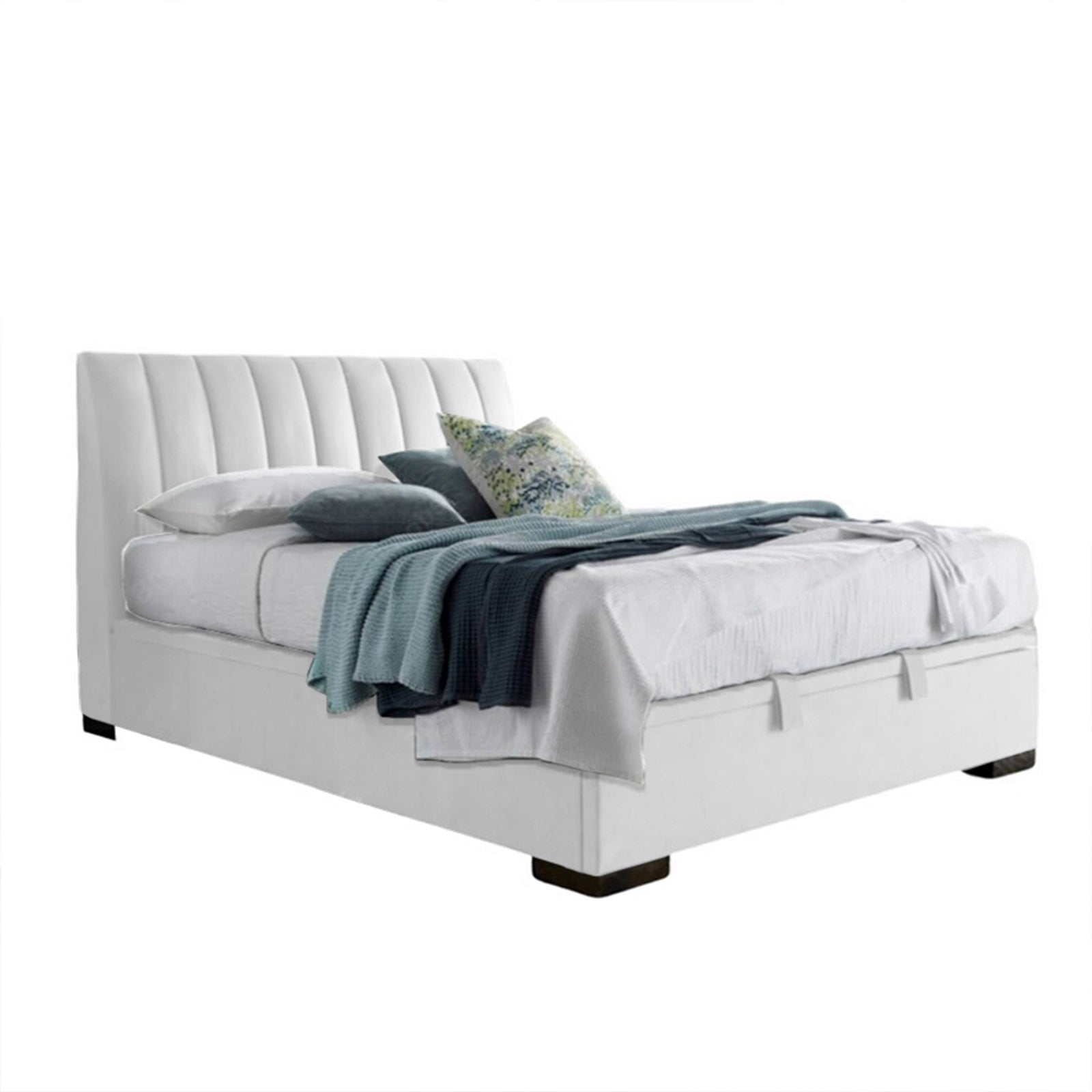 In House | Martos Bed Frame Velvet White 200x140