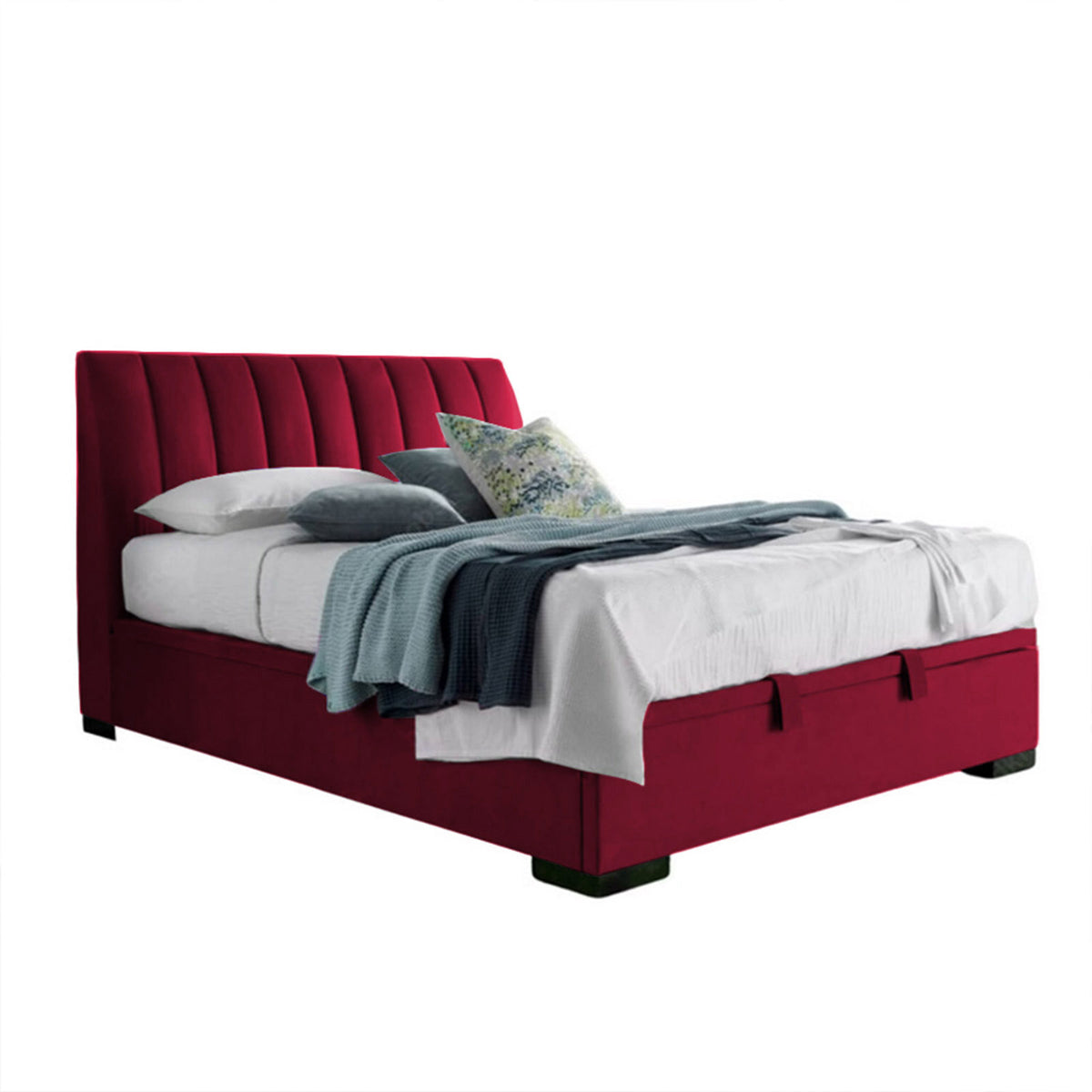 In House | Martos Bed Frame Velvet Burgundy 200x150