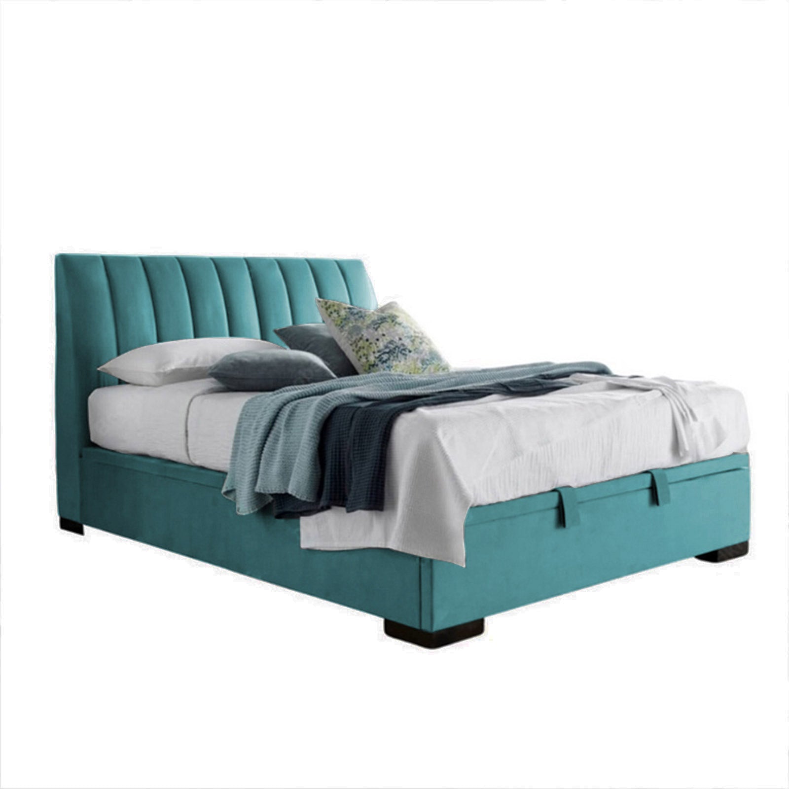 In House | Martos Bed Frame Velvet Turquoise 200x150