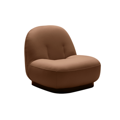 Boucle Leather Accent Chair