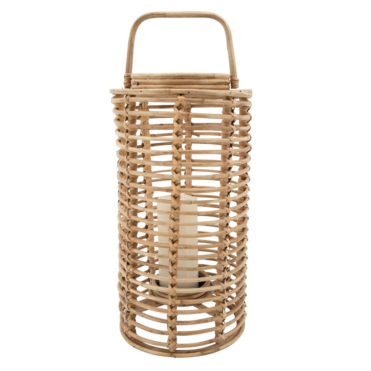 19"H WICKER LANTERN, NATURAL Candle Holders| Sagebrook Home