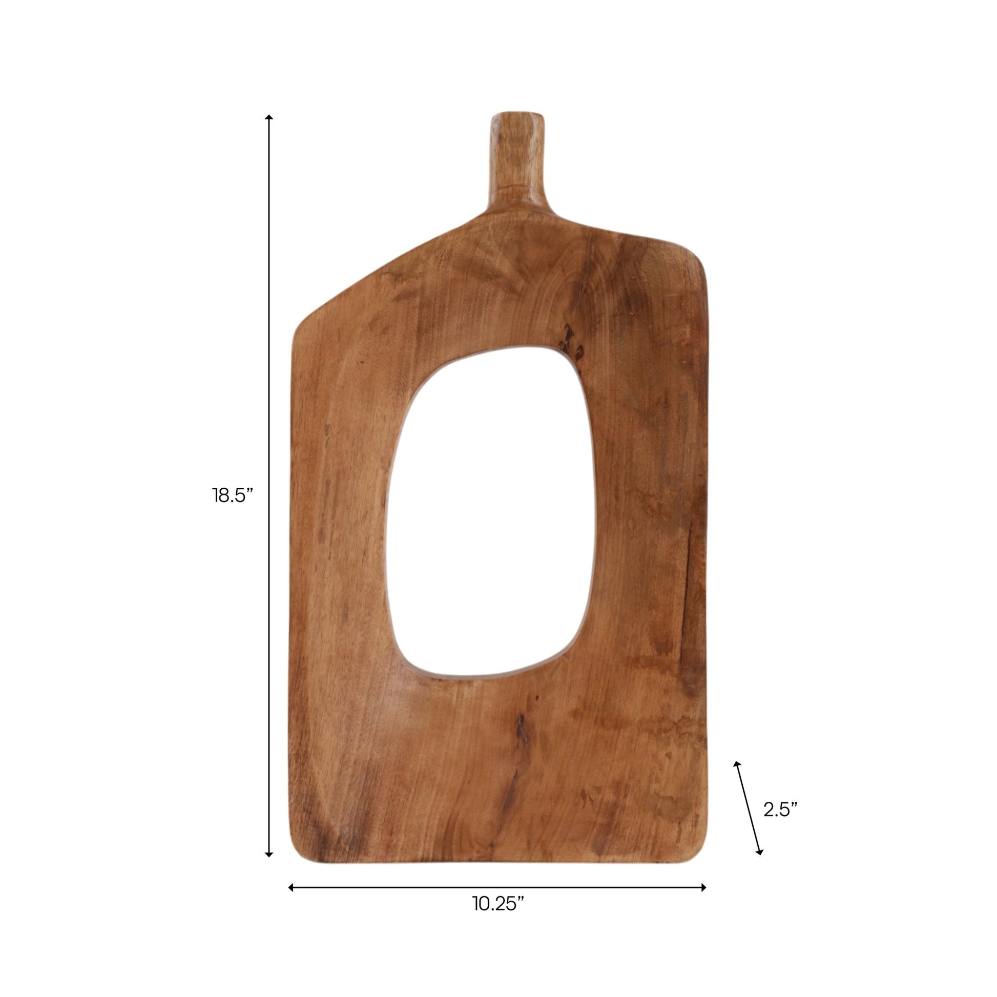 19x11" Wood Cut-out Vase, Natural Vases and Jars| Sagebrook Home