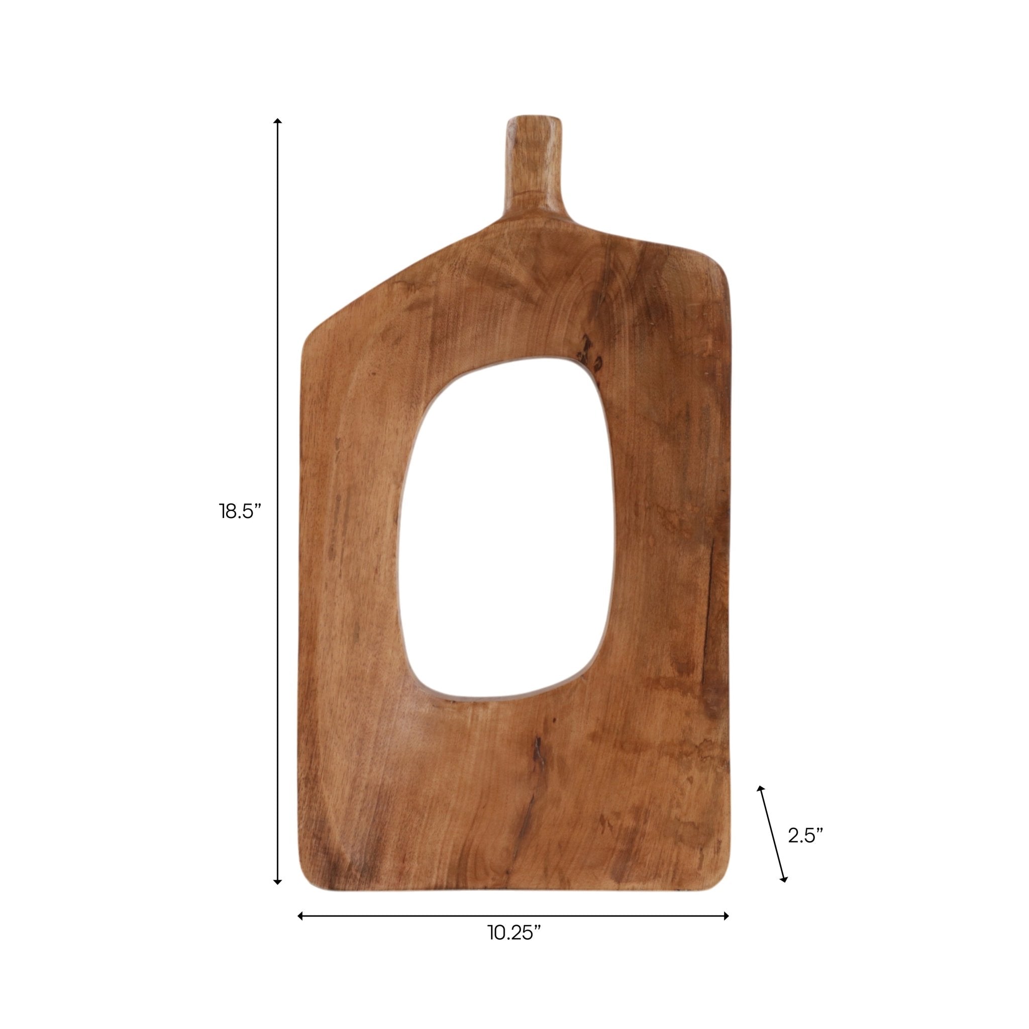 19x11" Wood Cut-out Vase, Natural Vases and Jars| Sagebrook Home