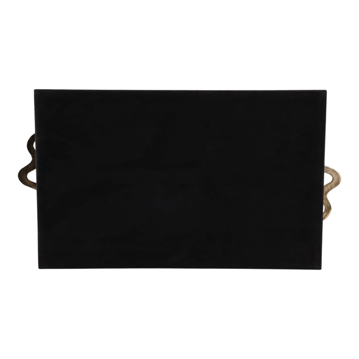 19x12" Faux Leather Snake Tray, Black/gold Table Decors| Sagebrook Home