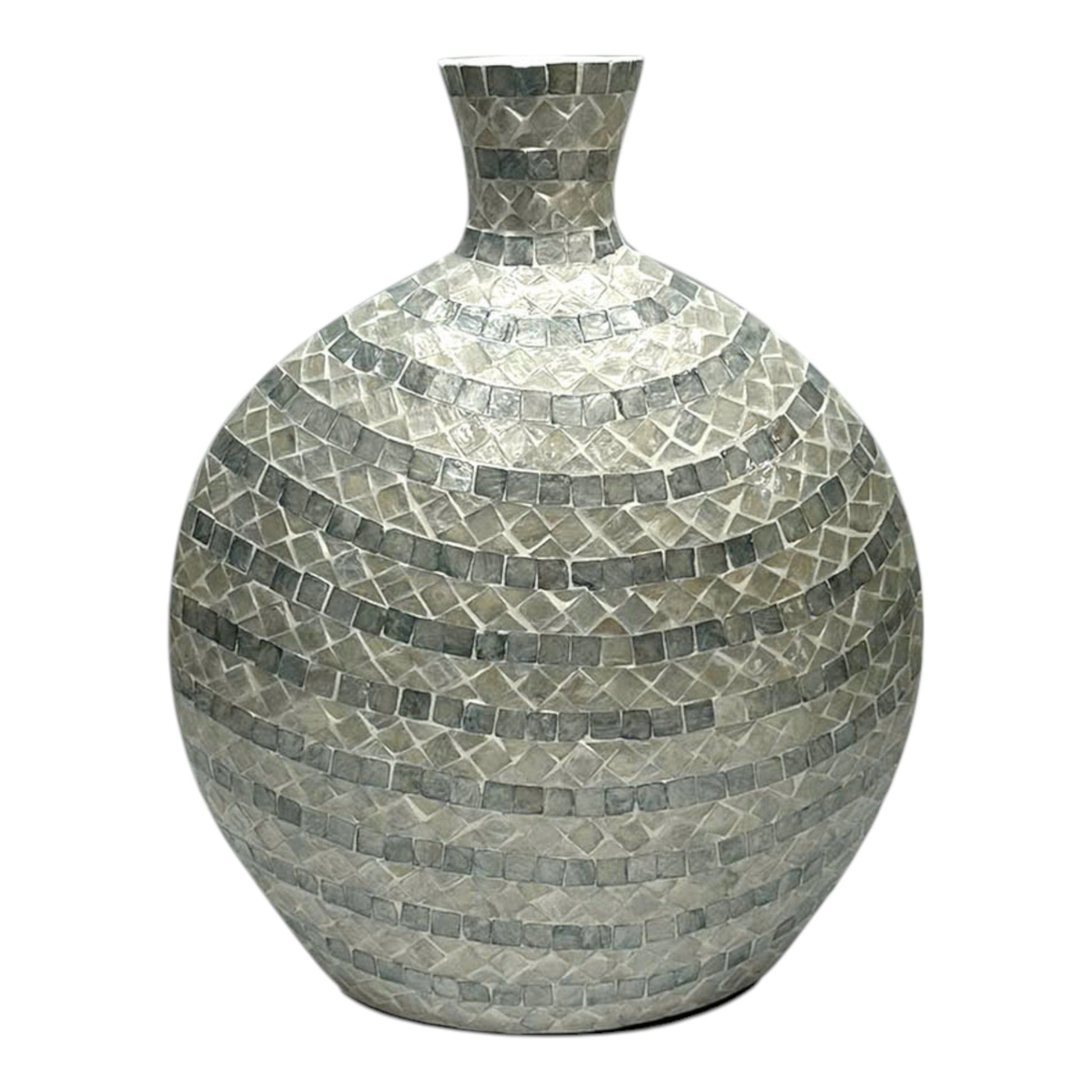 19x16" Capiz Gourd Vase, Blue Vases and Jars| Sagebrook Home