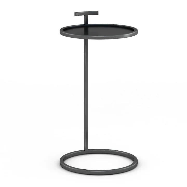 Black 14" Maisie Accent Table Round - Black