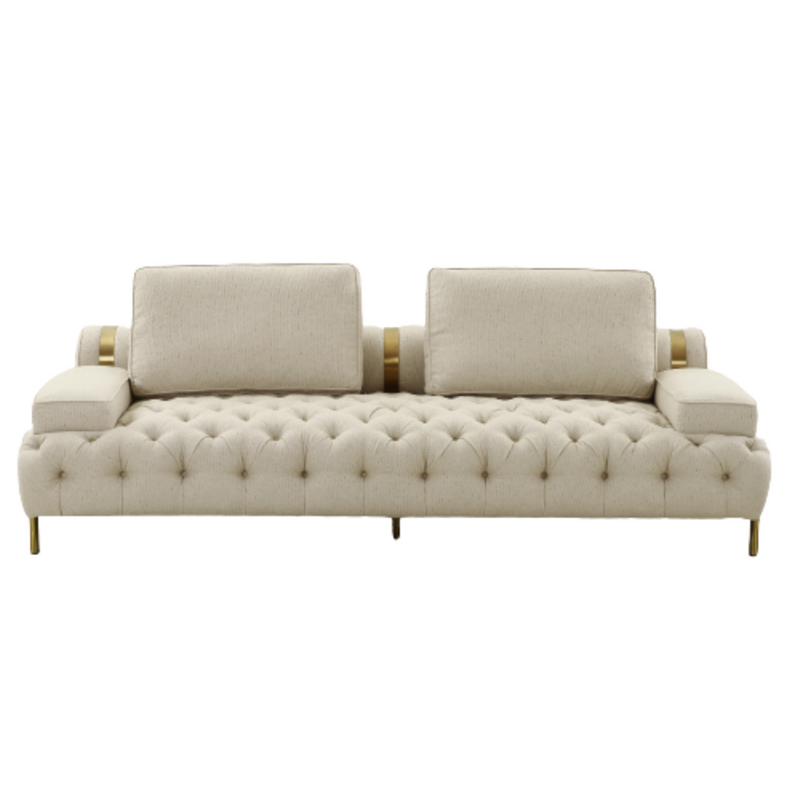 Golden Brushed Beige Sofa set
