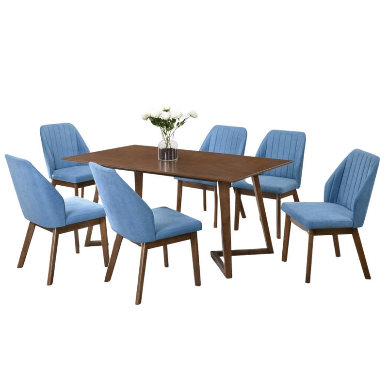 Cherris Brown 6 Seater Dining Table