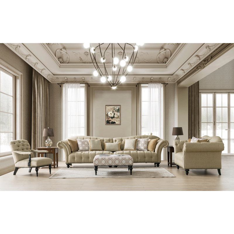 Classic Beige Loveseat