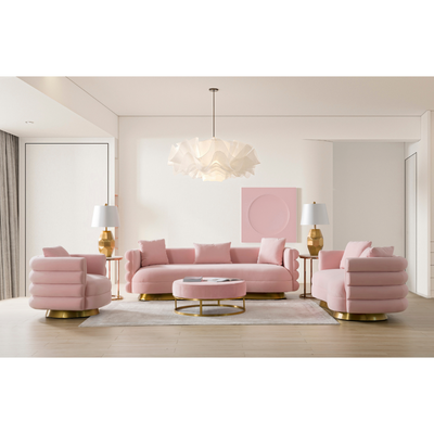 Huda Pink Sofa (250cm)