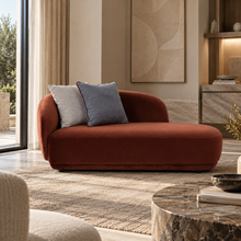 Boho Burgundy Velvet Chaise
