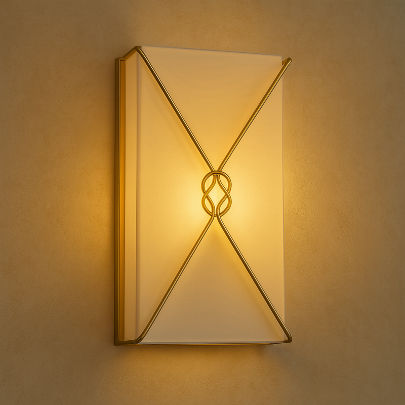 METAL KNOT WALL SCONCE, GOLD