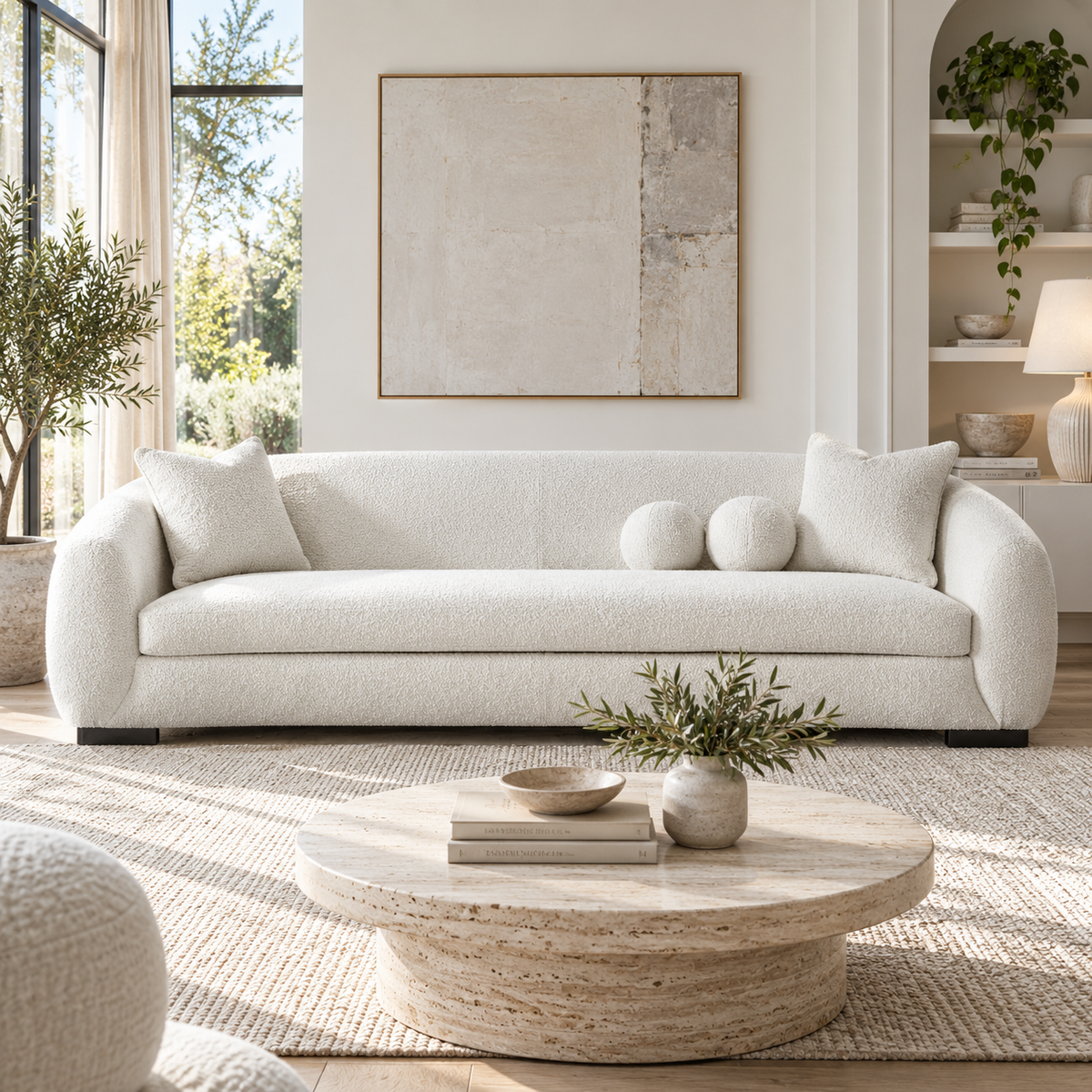 Boucle Sofa ( 250W / 280W /  300W ) - Bouclé