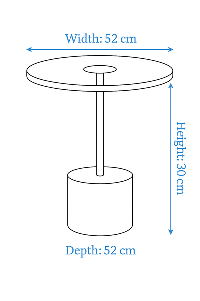 Acrylic Accent table with white marble base