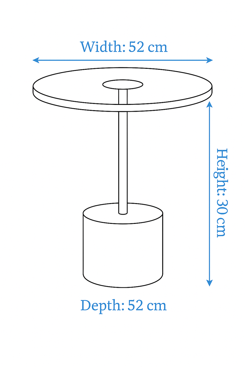 Acrylic Accent table with white marble base