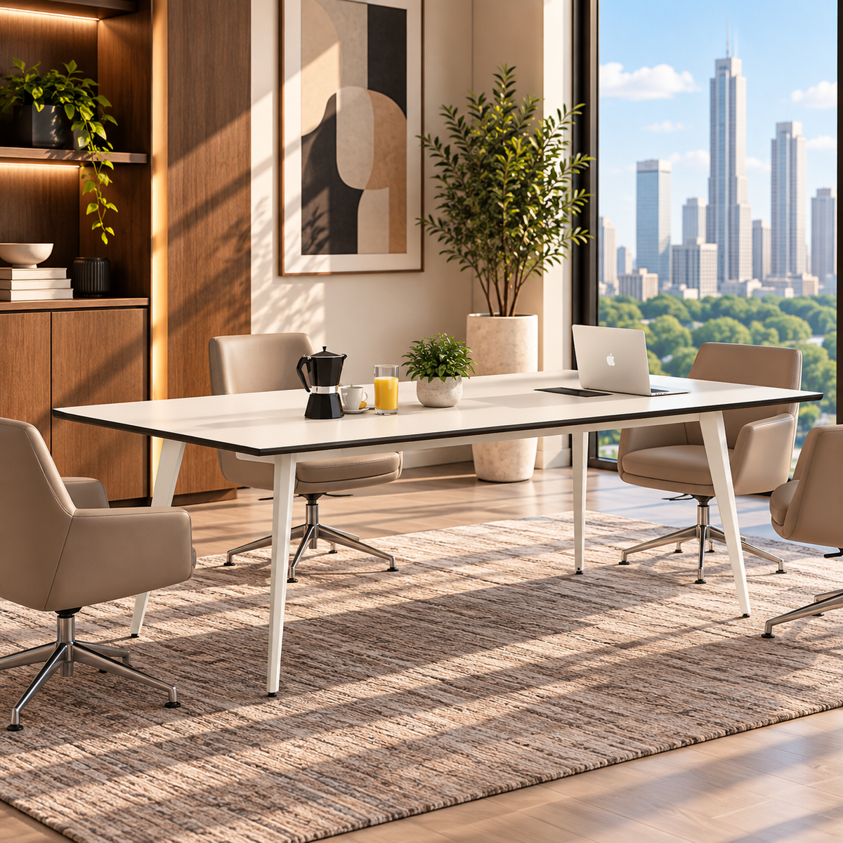 White Meeting Table