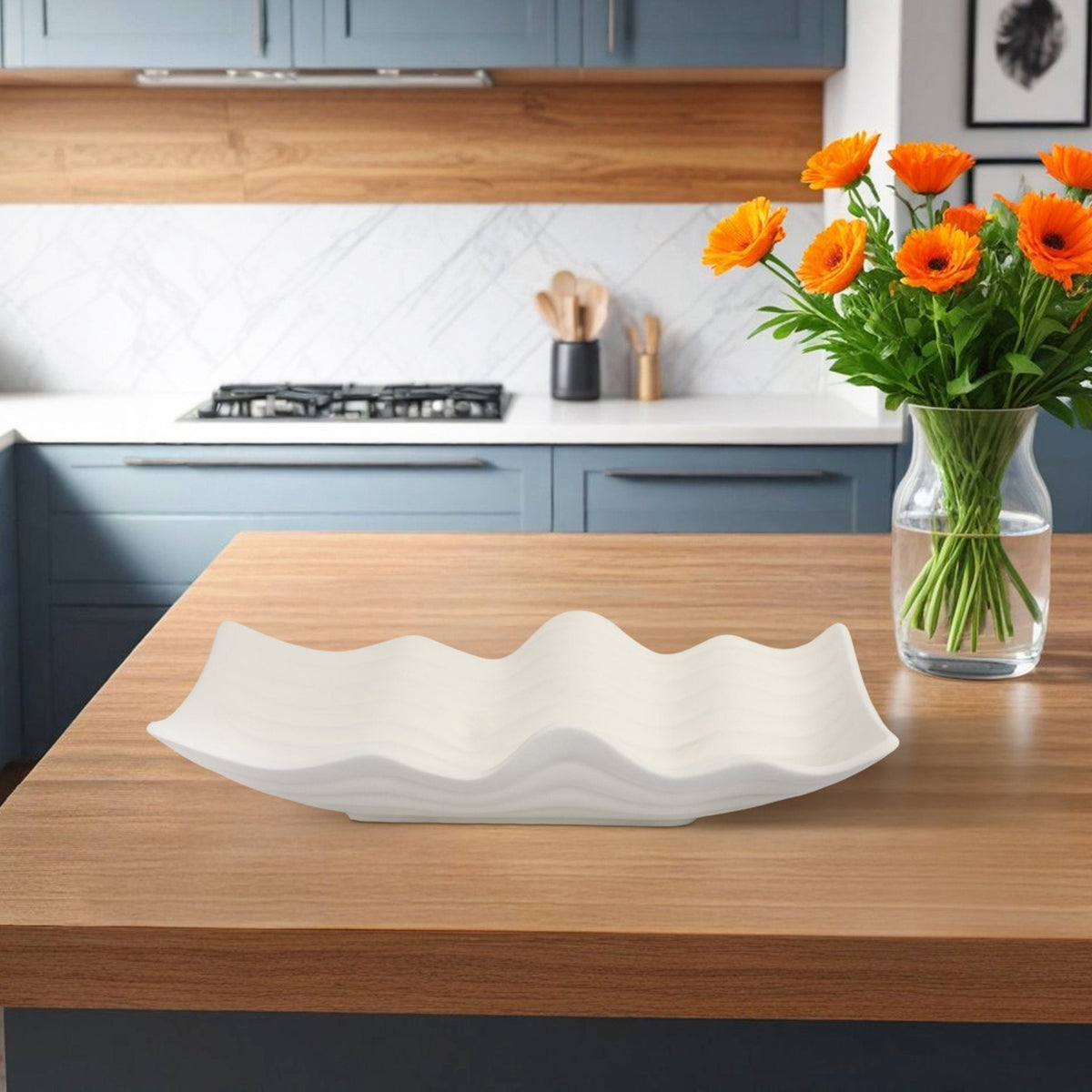 20" Chavelle Oversized Tray, Ivory Table Decors| Sagebrook Home