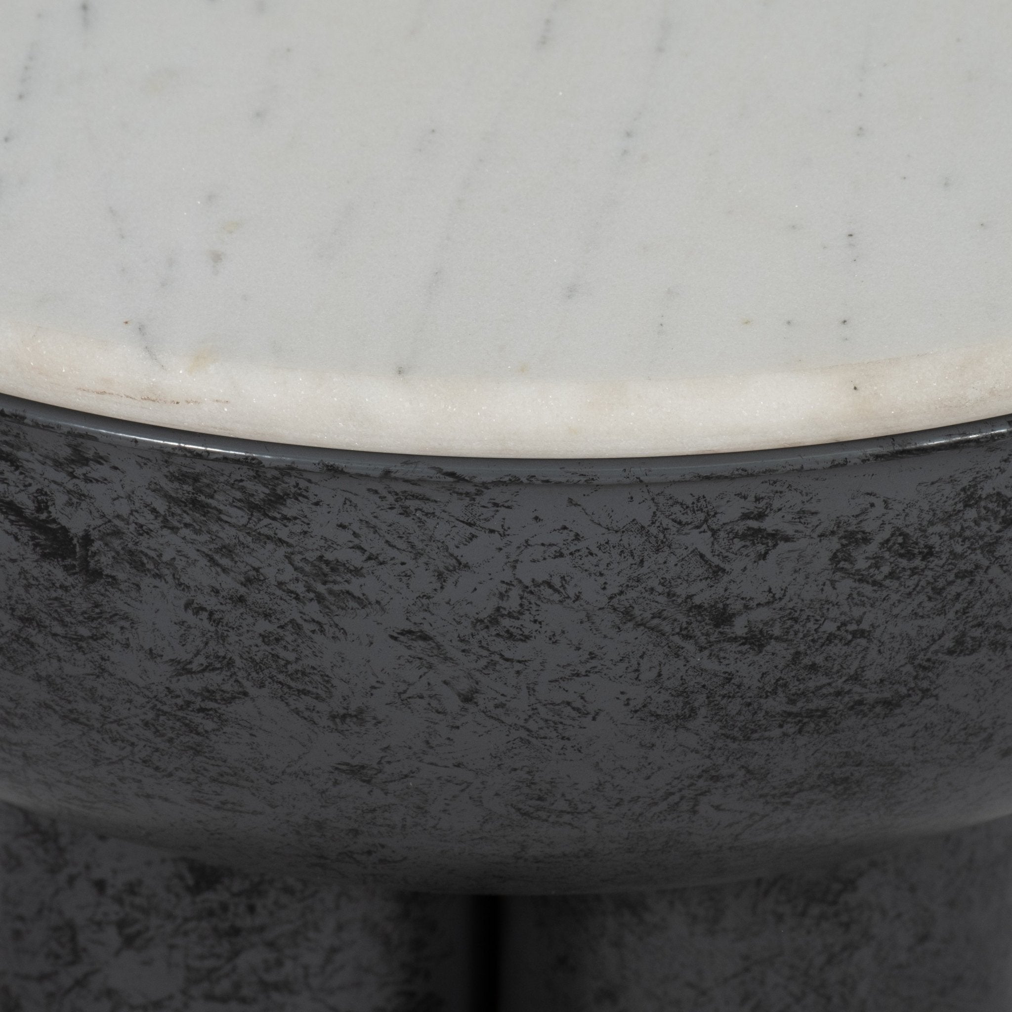 20" Chunky Leg Accent Table Marble Top, White/blk Accent & End Tables| Sagebrook Home