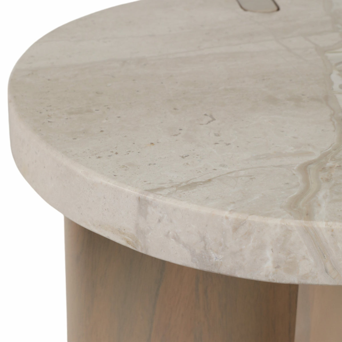 20" CONNLEY SMALL MARBLE AND WOOD ACCENT TABLE Accent & End Tables| Sagebrook Home
