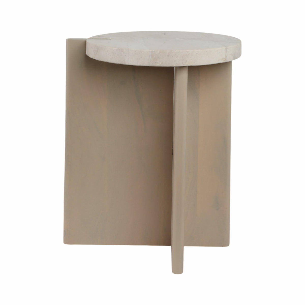 20" CONNLEY SMALL MARBLE AND WOOD ACCENT TABLE Accent & End Tables| Sagebrook Home