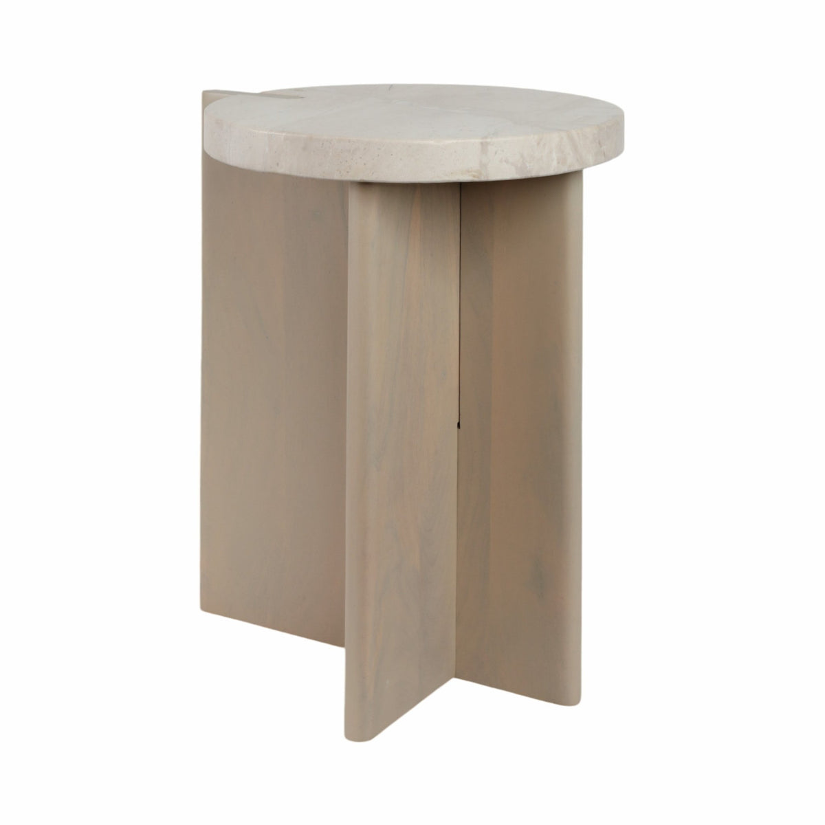 20" CONNLEY SMALL MARBLE AND WOOD ACCENT TABLE Accent & End Tables| Sagebrook Home