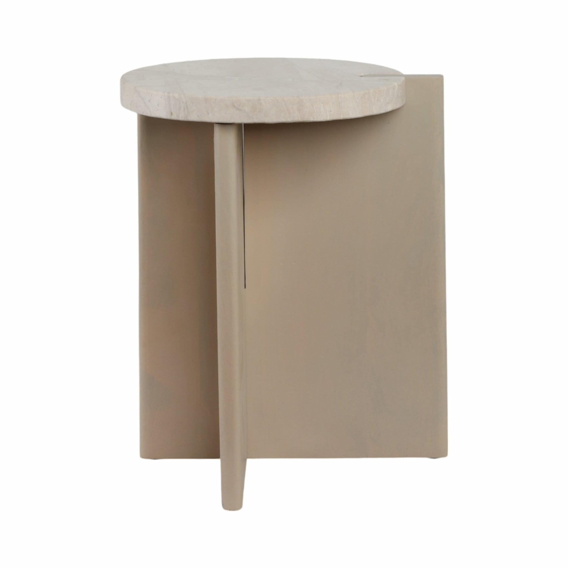 20" CONNLEY SMALL MARBLE AND WOOD ACCENT TABLE Accent & End Tables| Sagebrook Home