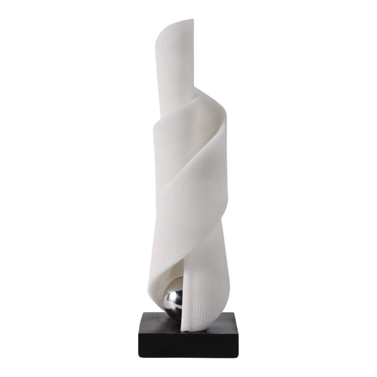 20" Glendo Quartz Resin Statuary With Stainless Table Decors| Sagebrook Home