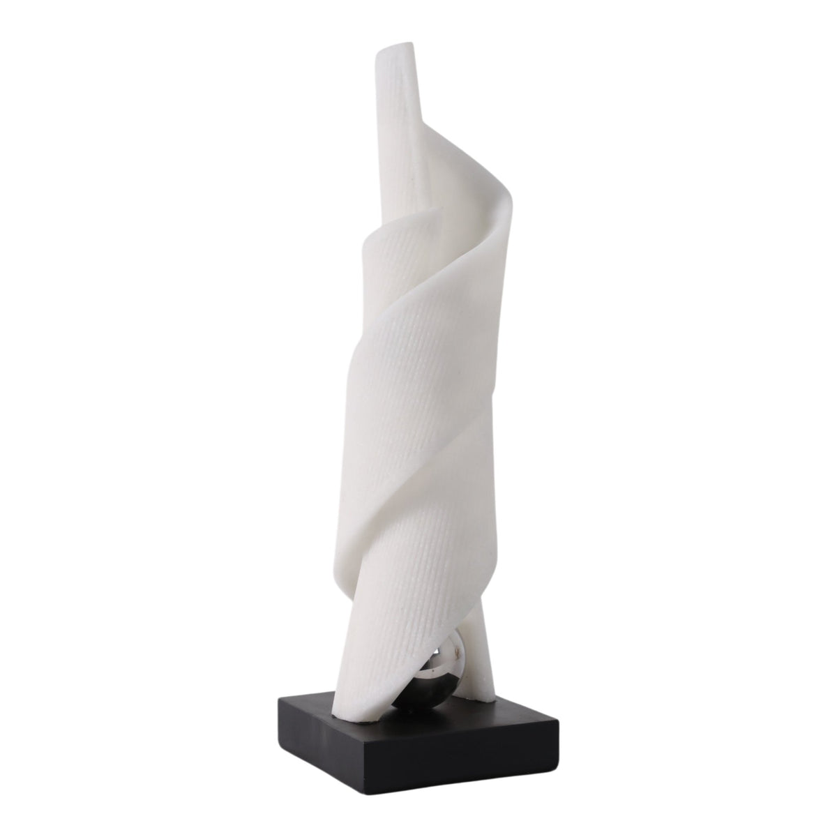 20" Glendo Quartz Resin Statuary With Stainless Table Decors| Sagebrook Home