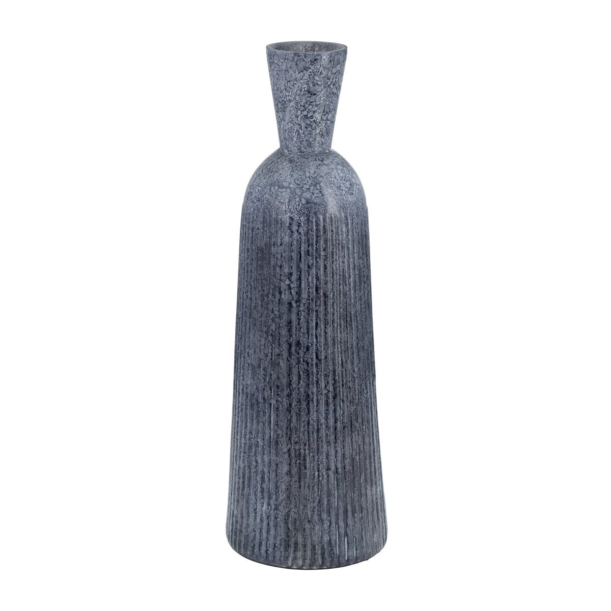 20", GROOVED GLASS VASE, BLUE Vases and Jars| Sagebrook Home