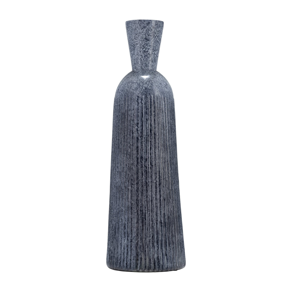 20", GROOVED GLASS VASE, BLUE Vases and Jars| Sagebrook Home