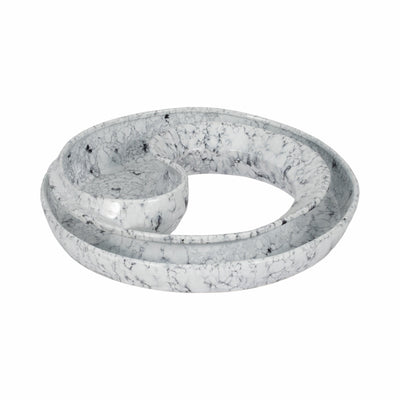 20" Karlin Marbled Ceramic Bowl - Al Rugaib Furniture