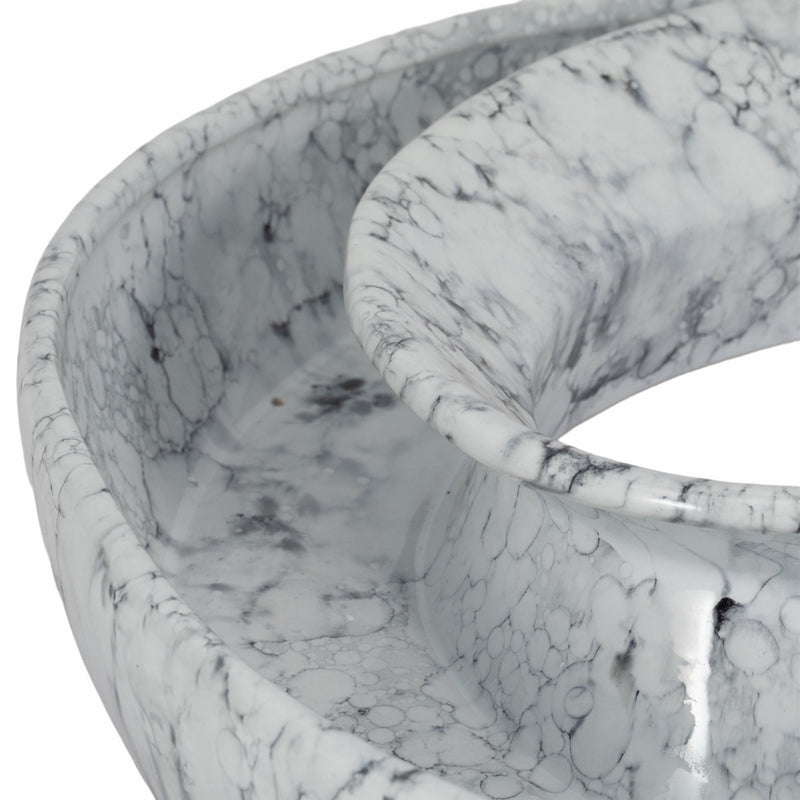 20" Karlin Marbled Ceramic Bowl - Al Rugaib Furniture
