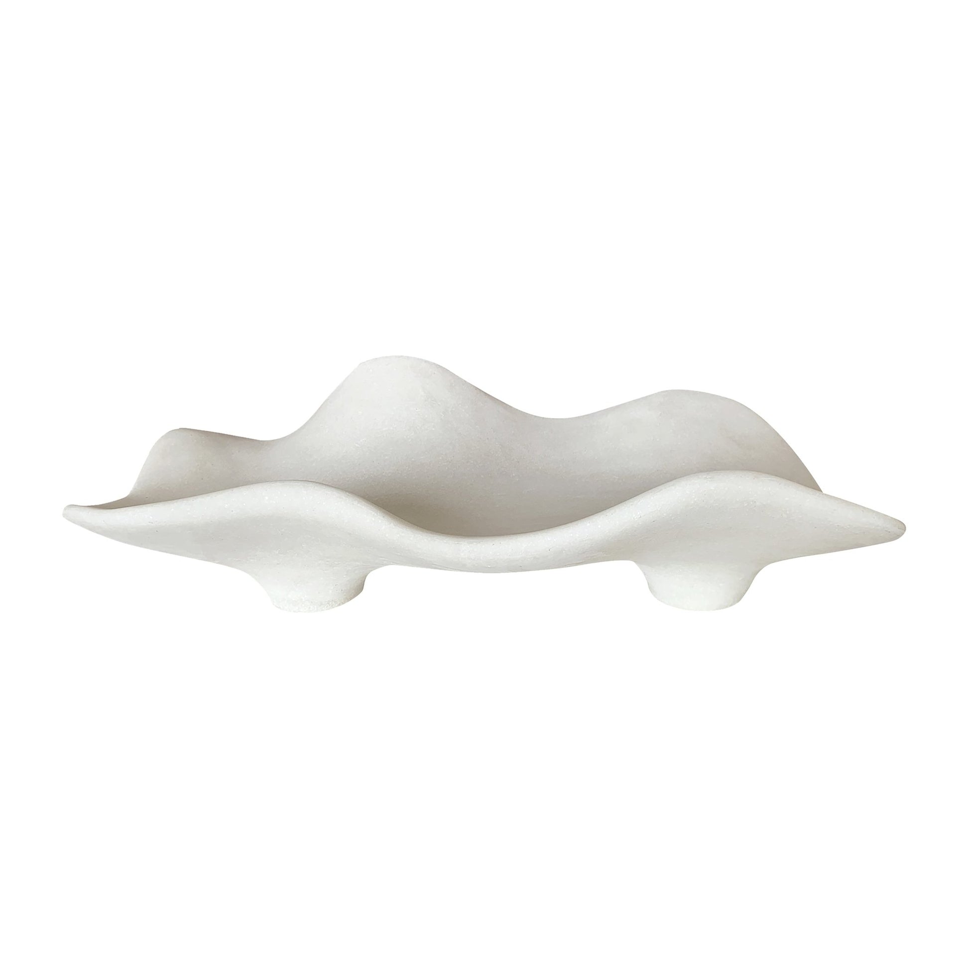 20" LEYLANI QUARTZ RESIN TRAY, WHITE Tray| Sagebrook Home