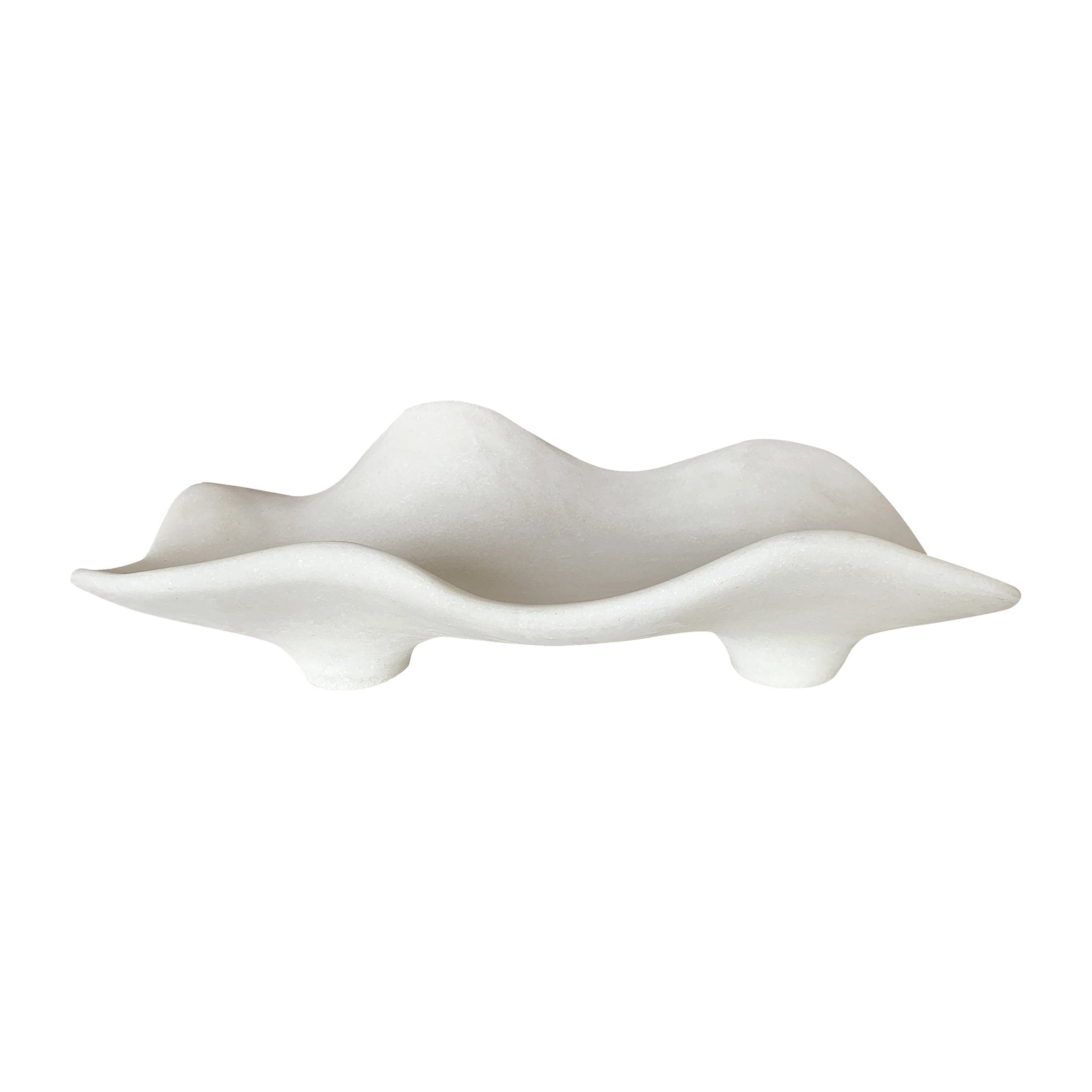 20" LEYLANI QUARTZ RESIN TRAY, WHITE Tray| Sagebrook Home