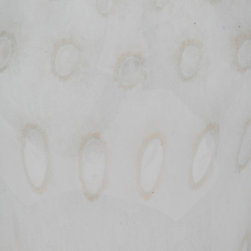 20" Meira Ivory Bouquet Glass Vase - Al Rugaib Furniture