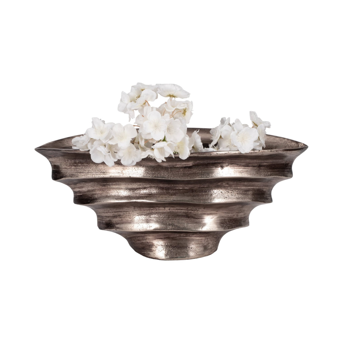 20" Morine Silver Metal Bowl Table Decors| Sagebrook Home