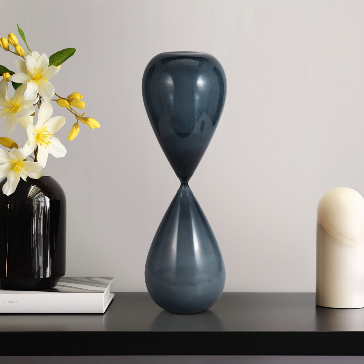 20" Sahini Small Navy Hourglass Table Decors| Sagebrook Home