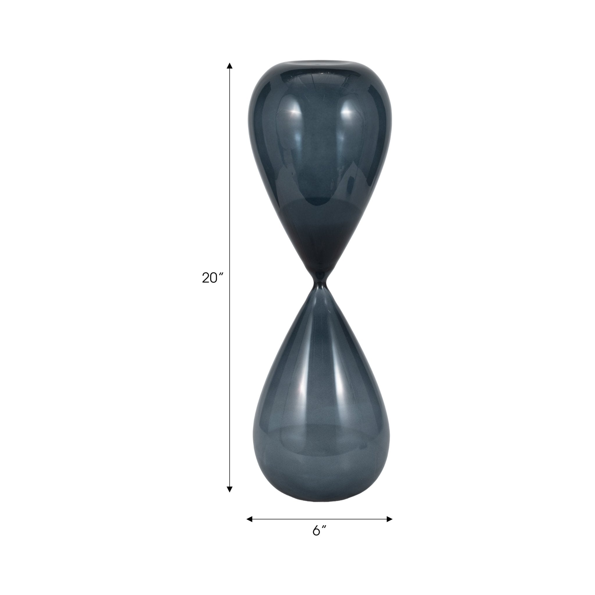 20" Sahini Small Navy Hourglass Table Decors| Sagebrook Home
