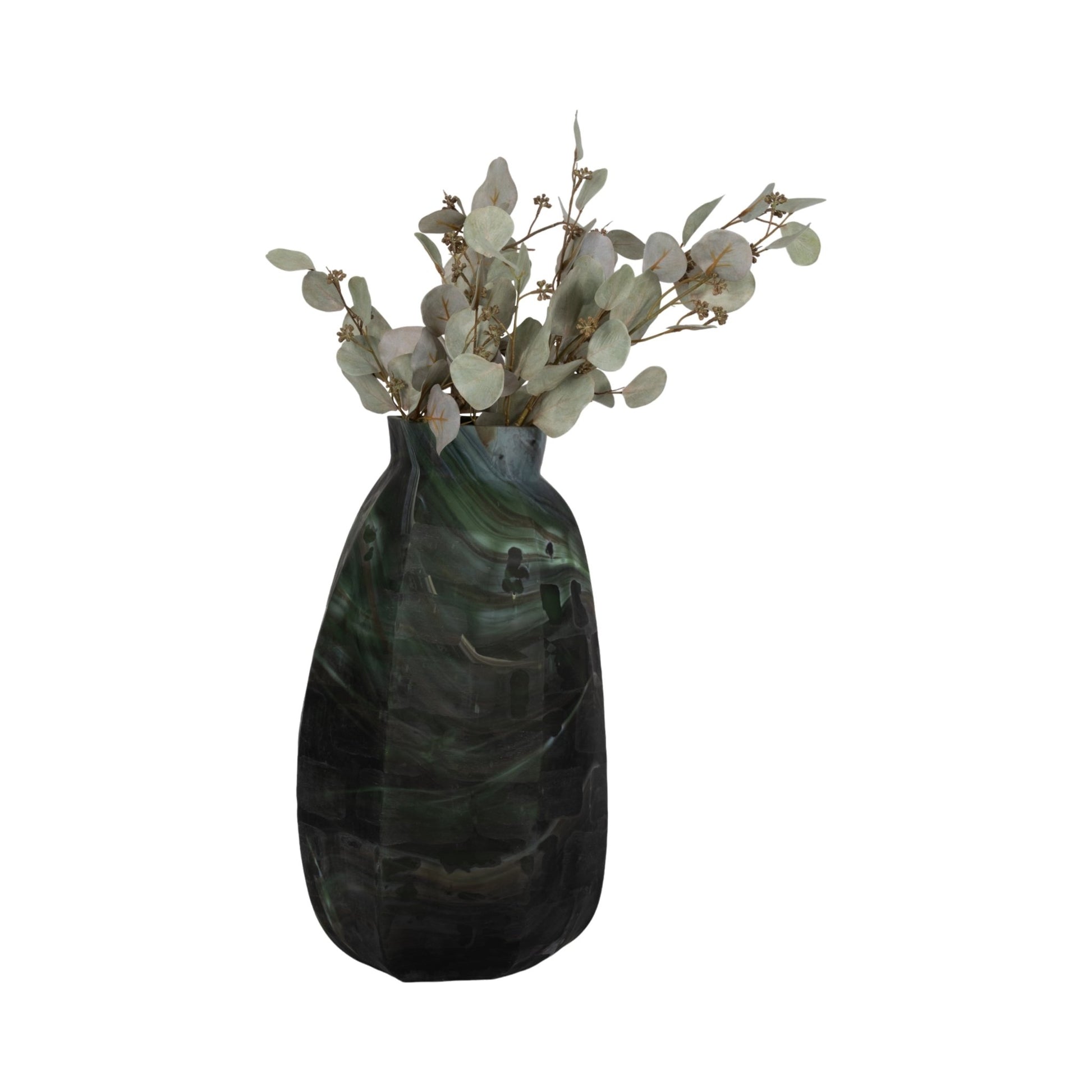 20" Savu Large Green Glass Vase Vases and Jars| Sagebrook Home